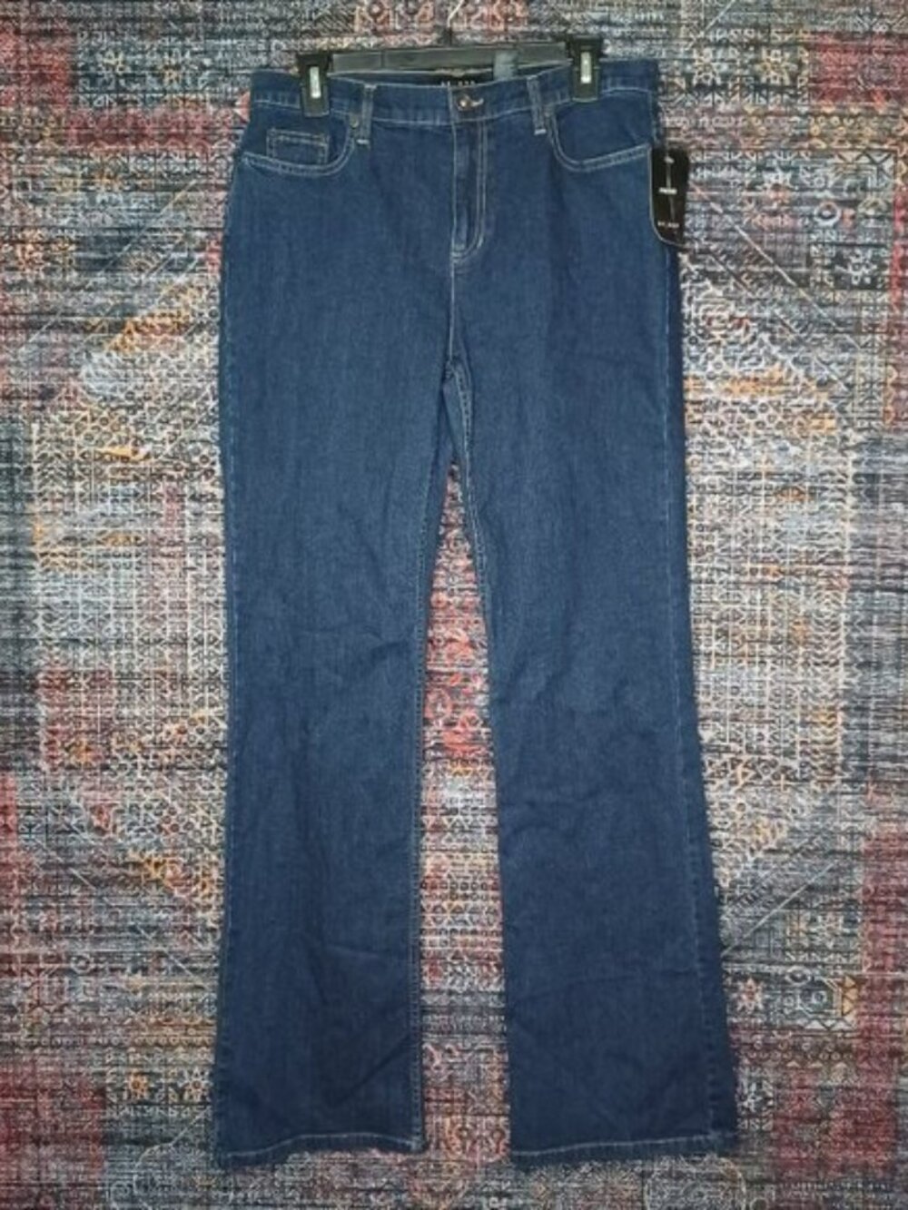 axcess womens dark wash distressed stretch boot jeans 10x34 NWT